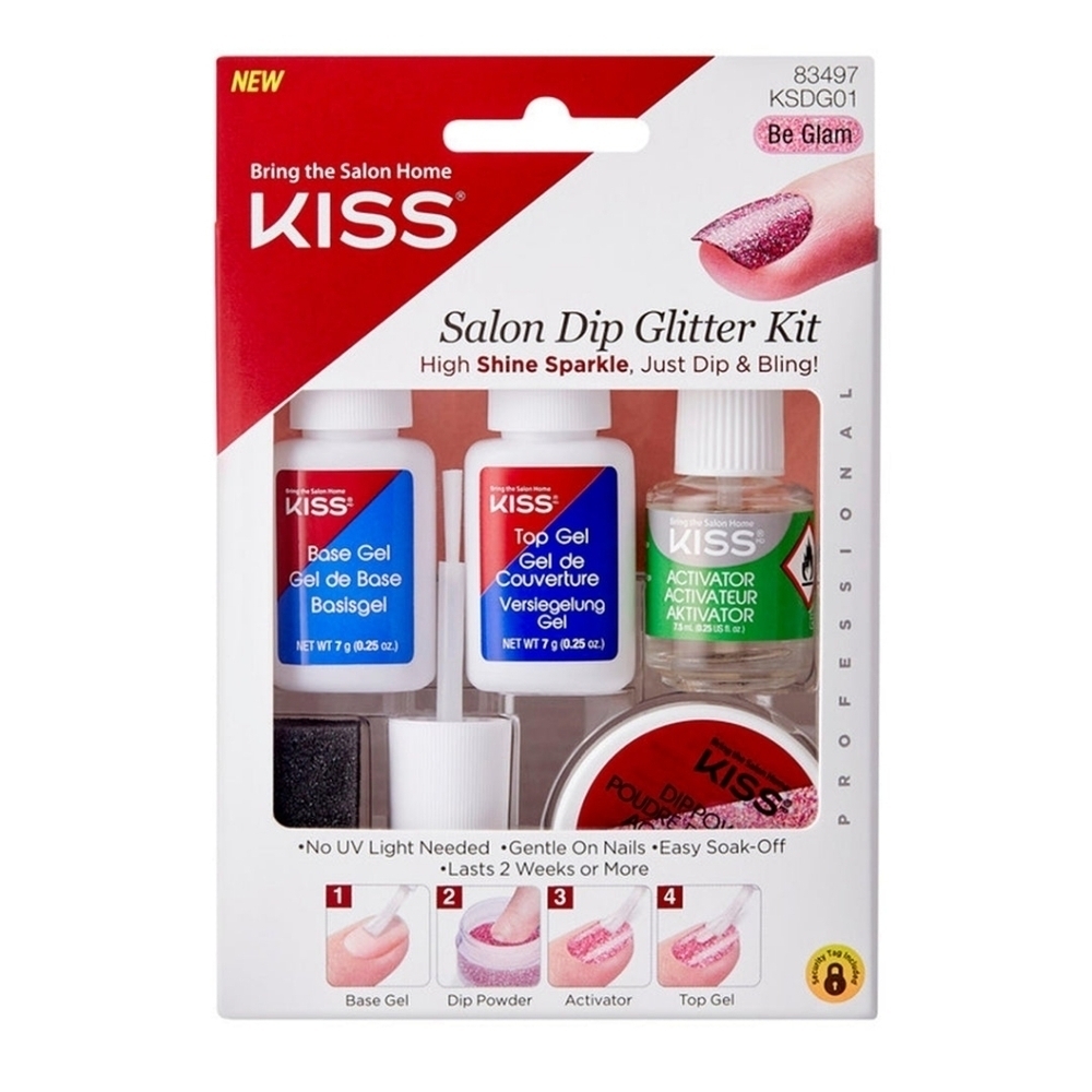 KISS Professional Salon Dip Glitter Kit•Be Glam